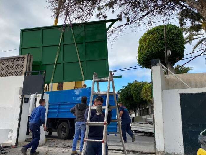 Obras en el CEIP Poeta Fernando González/TA.